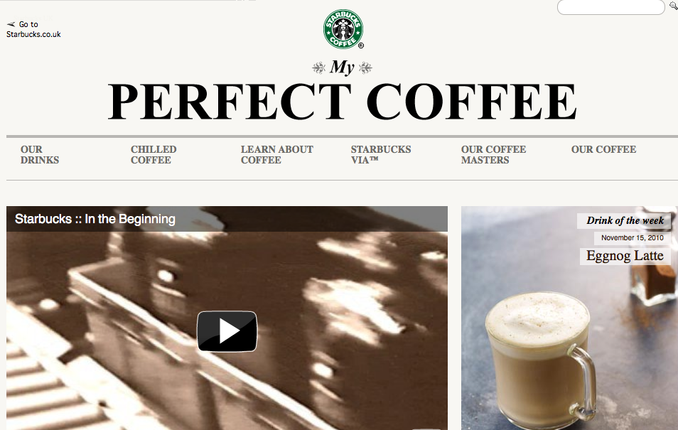 Starbucks WordPress Website Design